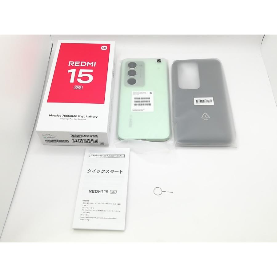 未使用】Xiaomi SoftBank 【SIMフリー】 REDMI 15 5G リップルグリーン
