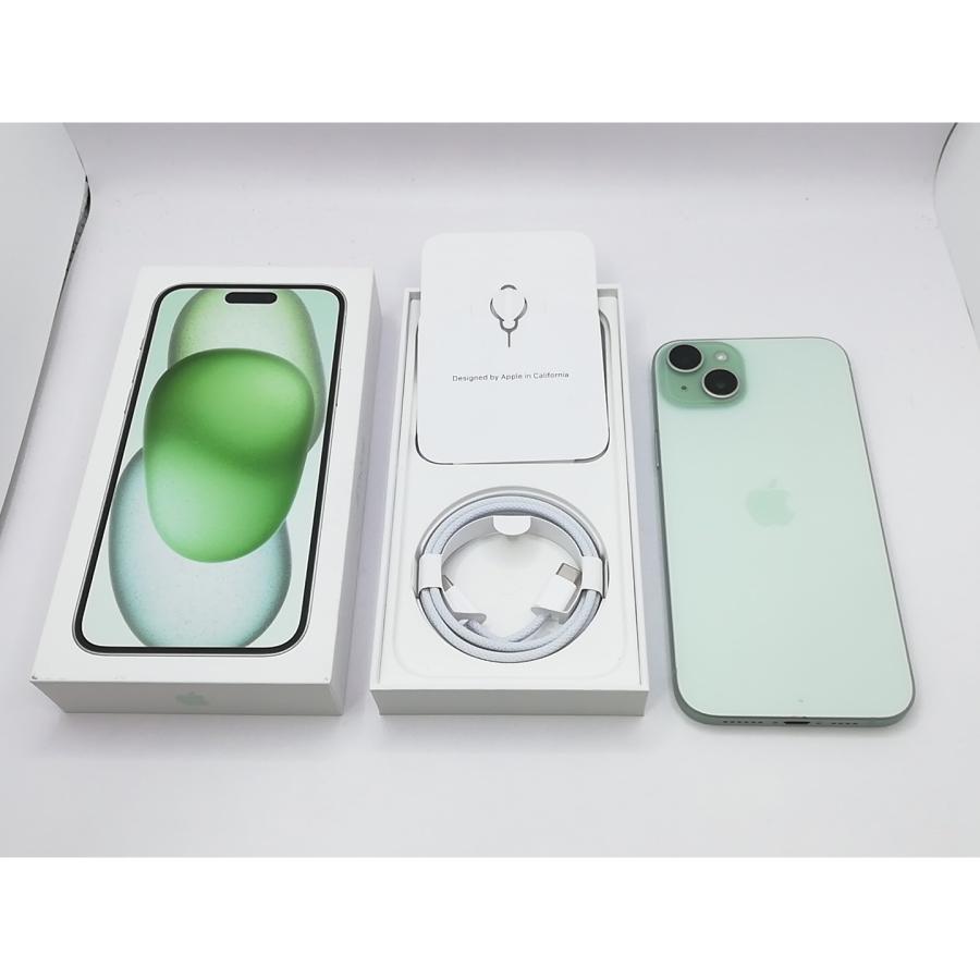 中古】Apple 国内版 【SIMフリー】 iPhone 15 Plus 128GB グリーン