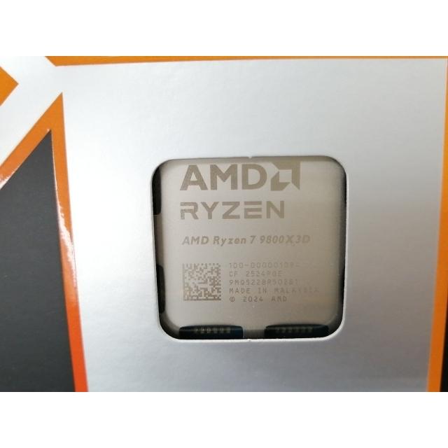 未使用】AMD Ryzen 7 9800X3D (4.7GHz/TC:5.2GHz) BOX AM5/8C/16T/L3