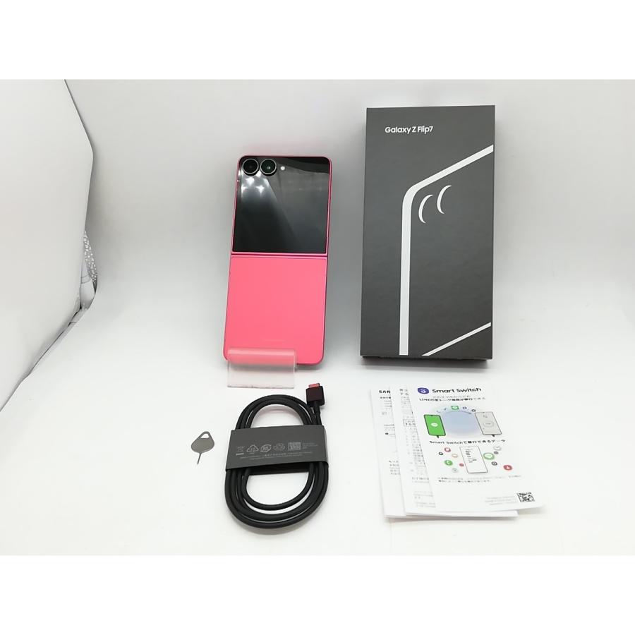 中古】SAMSUNG 国内版 【SIMフリー】 Galaxy Z Flip7 コーラルレッド