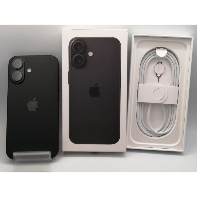【中古】Apple docomo 【SIMフリー】 iPhone 16 256GB ブラック MYDW3J/A【津田沼】保証期間１ヶ月【ランクA】の画像