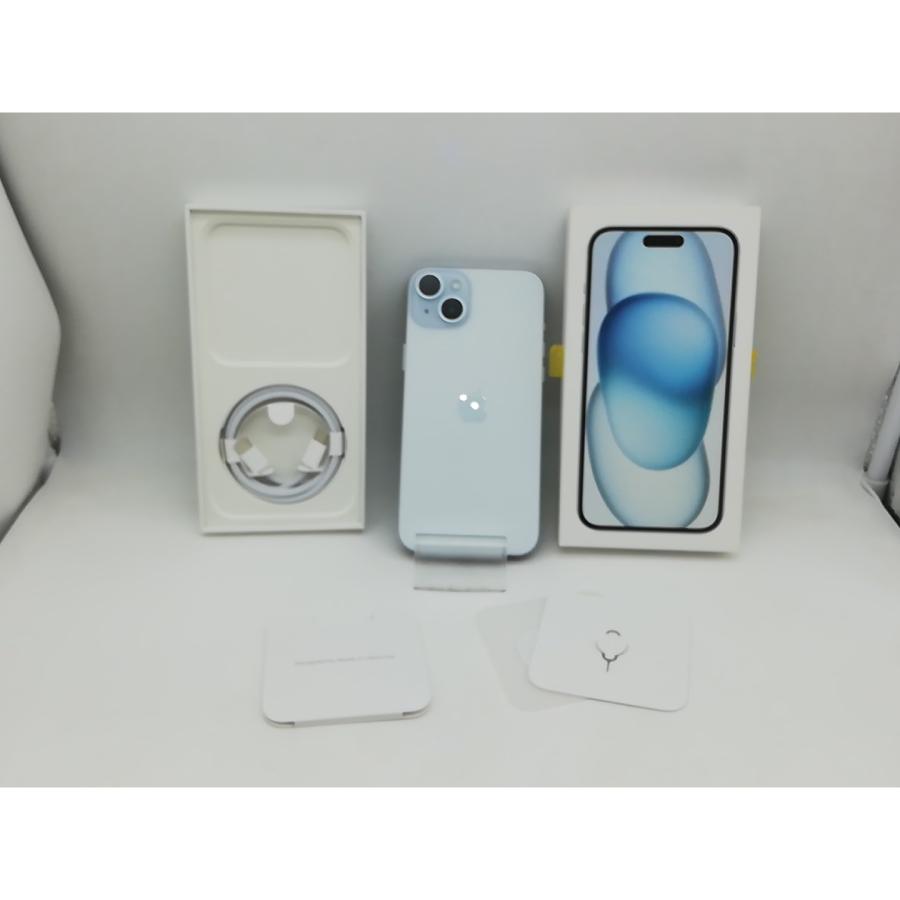 【中古】Apple 国内版 【SIMフリー】 iPhone 15 Plus 256GB ブルー MU0N3J/A【津田沼】保証期間１ヶ月【ランクB】の画像