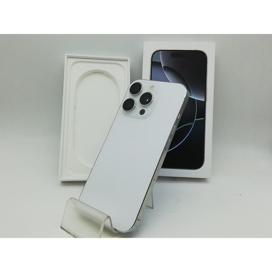 【中古】Apple SoftBank 【SIMフリー】 iPhone 16 Pro 256GB ホワイトチタニウム MYN13J/A【秋葉4号】保証期間１ヶ月【ランクA】の画像