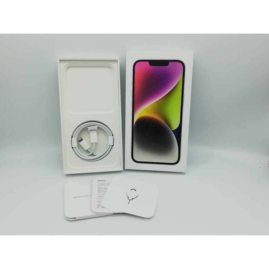 【中古】Apple SoftBank 【SIMフリー】 iPhone 14 256GB スターライト MPW33J/A【秋葉本店】保証期間１ヶ月【ランクB】の画像
