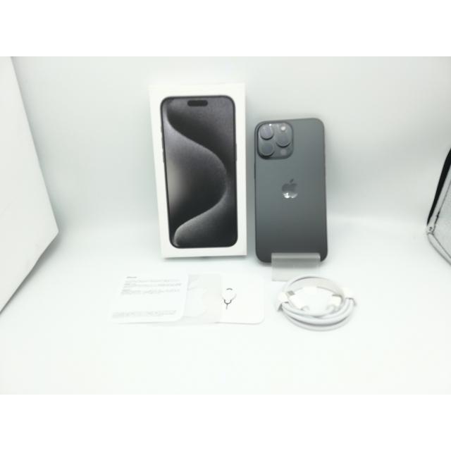 【中古】Apple au 【SIMフリー】 iPhone 15 Pro Max 256GB ブラックチタニウム MU6P3J/A【秋葉本店】保証期間１ヶ月【ランクB】の画像