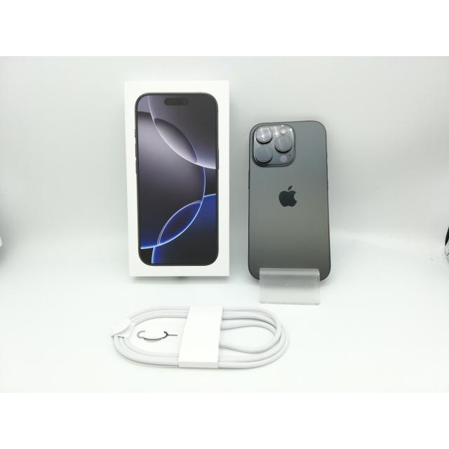 【中古】Apple 国内版 【SIMフリー】 iPhone 16 Pro 128GB ブラックチタニウム MYMV3J/A【神保町】保証期間１ヶ月【ランクA】の画像