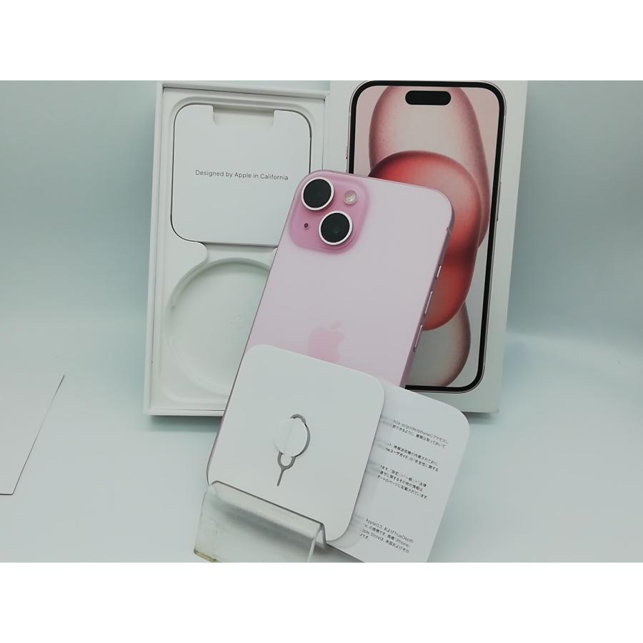 【中古】Apple au 【SIMフリー】 iPhone 15 128GB ピンク MTMJ3J/A【秋葉本店】保証期間１ヶ月【ランクB】の画像