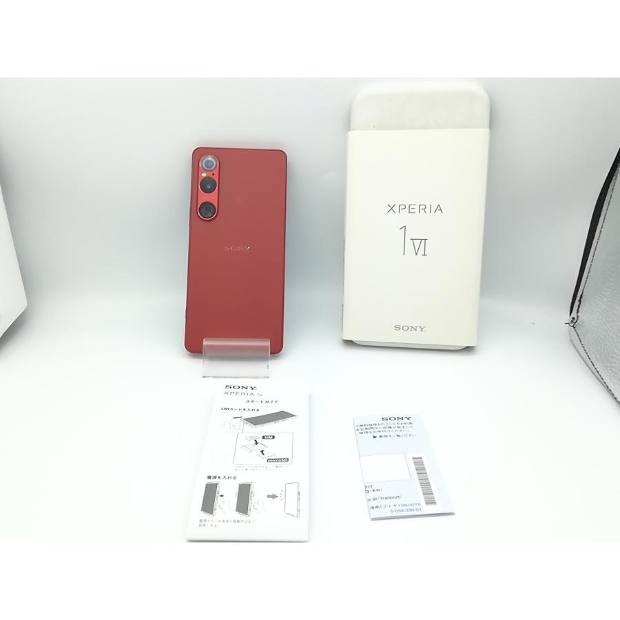 中古】SONY 国内版 【SIMフリー】 Xperia 1 VI スカーレット 12GB