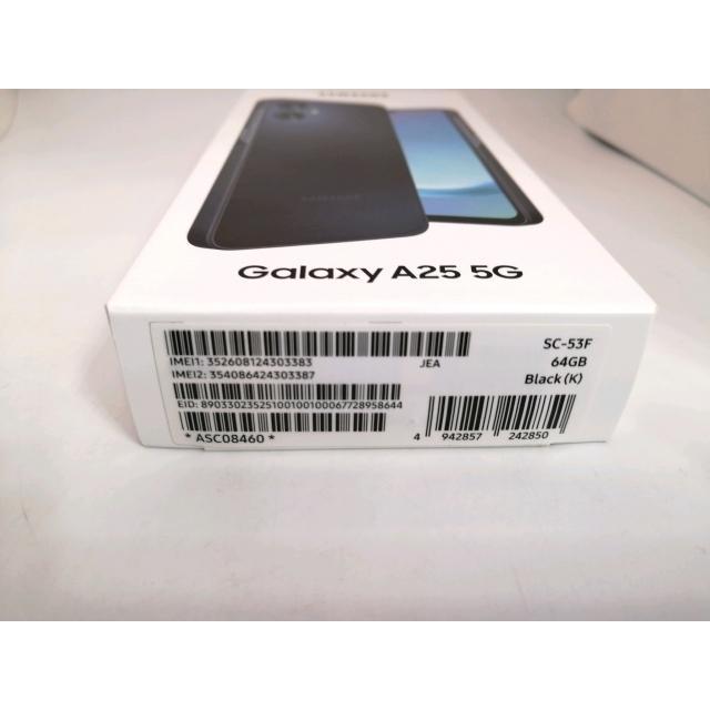 未使用】SAMSUNG docomo 【SIMフリー】 Galaxy A25 5G ブラック 4GB