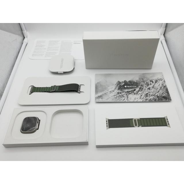 【中古】Apple Apple Watch Ultra 49mm Cellular チタニウムケース/グリーンアルパインループ M MQFN3J/A【大須2】保証期間１ヶ月【ランクB】｜janpara｜07