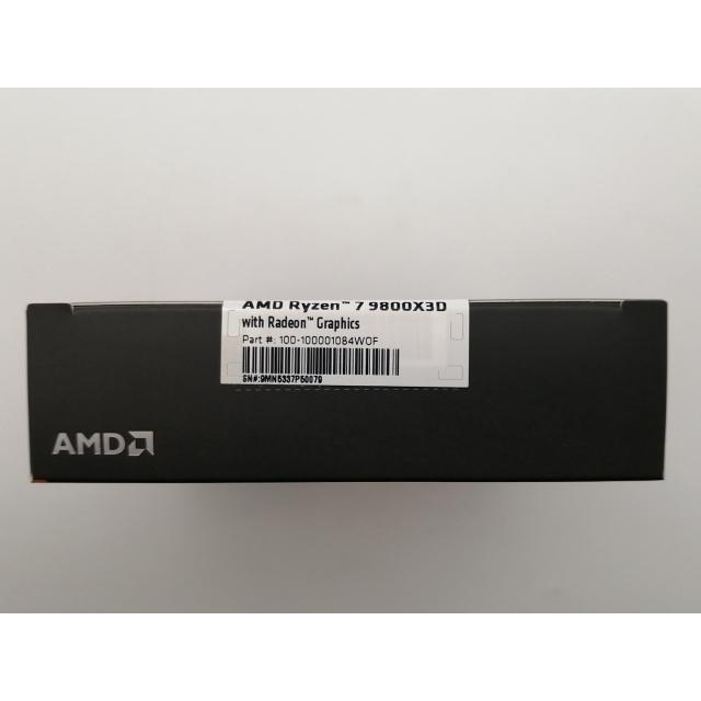 未使用】AMD Ryzen 7 9800X3D (4.7GHz/TC:5.2GHz) BOX AM5/8C/16T/L3