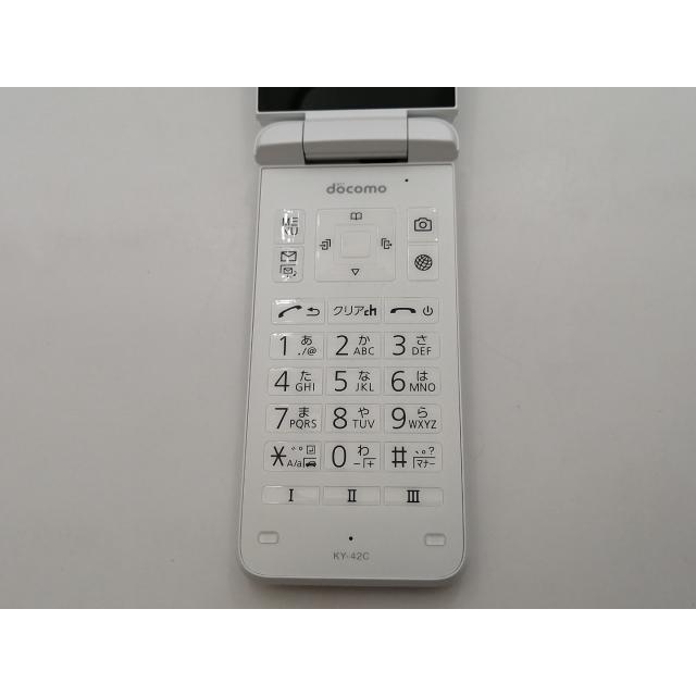 中古】KYOCERA docomo 【SIMフリー】 DIGNOケータイ ホワイト KY-42C