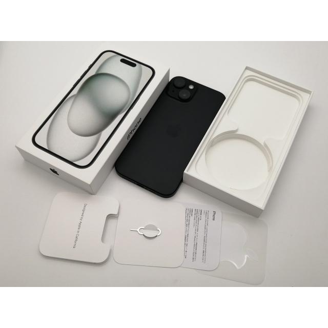 【中古】Apple 国内版 【SIMフリー】 iPhone 15 128GB ブラック MTMH3J/A【大須2】保証期間１ヶ月【ランクA】の画像
