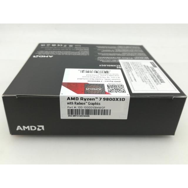 未使用】AMD Ryzen 7 9800X3D (4.7GHz/TC:5.2GHz) BOX AM5/8C/16T/L3