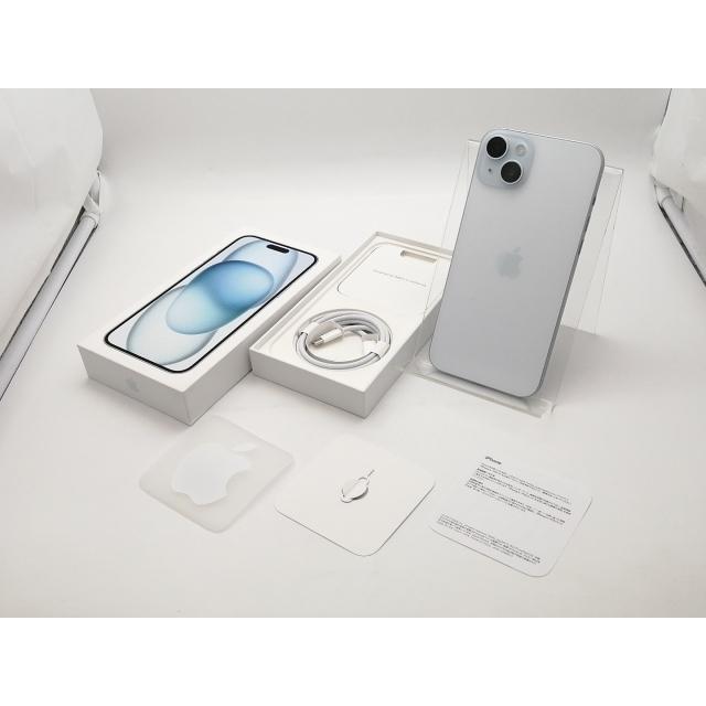 【中古】Apple 国内版 【SIMフリー】 iPhone 15 Plus 128GB ブルー MU0D3J/A【OSU301】保証期間１ヶ月【ランクA】の画像