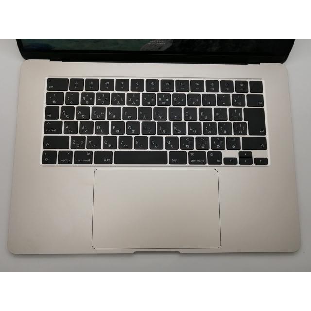 【中古】Apple MacBook Air 15インチ  M2(CPU:8C/GPU:10C) 8GB/256GB スターライト MQKU3J/A (M2,2023)【大須2】保証期間１ヶ月【ランクA】の画像