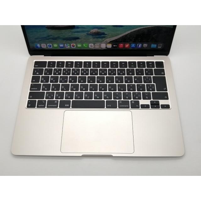【中古】Apple MacBook Air 13インチ CTO (M2,2022) スターライト M2(CPU:8C/GPU:8C)/16G/256G/67W(70W) AC【秋葉2号】保証期間１ヶ月【ランクA】の画像