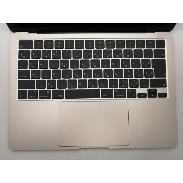 【中古】Apple MacBook Air 13インチ M2(CPU:8C/GPU:8C) 16GB/256GB スターライト MC7W4J/A (M2,2022)【大須2】保証期間１ヶ月【ランクA】の画像