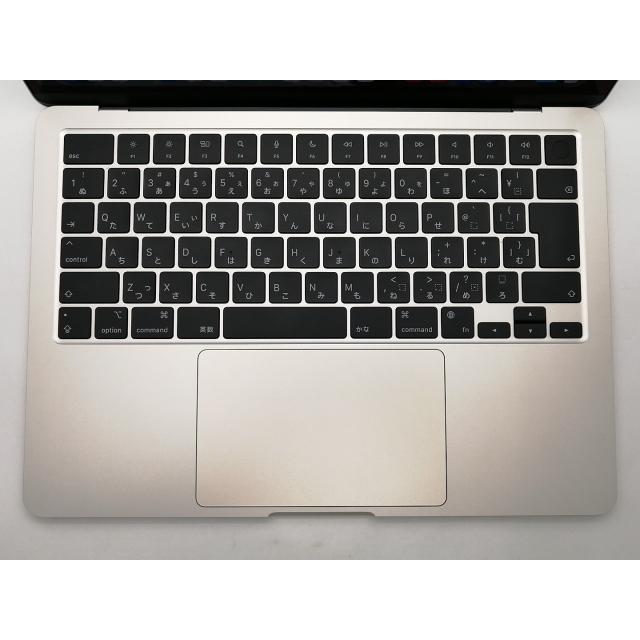 【中古】Apple MacBook Air 13インチ M2(CPU:8C/GPU:8C) 16GB/256GB スターライト MC7W4J/A (M2,2022)【大須2】保証期間１ヶ月【ランクA】の画像