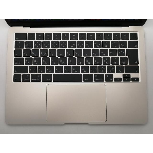【中古】Apple MacBook Air 13インチ M2(CPU:8C/GPU:8C) 16GB/256GB スターライト MC7W4J/A (M2,2022)【大須2】保証期間１ヶ月【ランクA】の画像