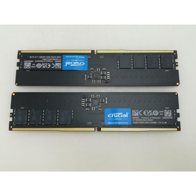 中古】DDR5 16GB 2枚組（合計32GB） DDR5-5600(PC5-44800