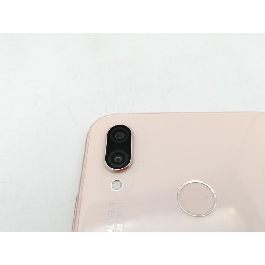 中古】Huawei au 【SIMロック解除済み】 HUAWEI P20 lite サクラピンク
