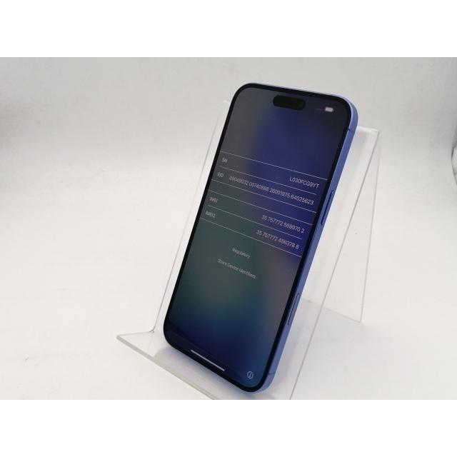 【中古】Apple 国内版 【SIMフリー】 iPhone 16 Plus 256GB ウルトラマリン MXVK3J/A【大阪本店】保証期間１ヶ月【ランクA】の画像