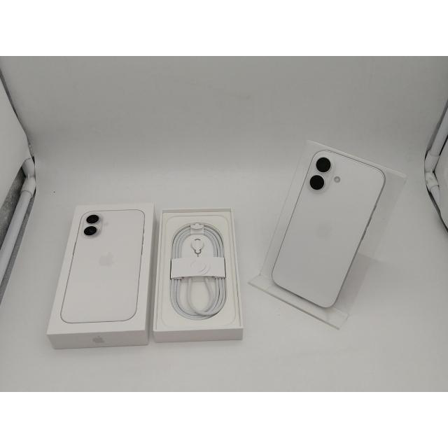 【中古】Apple 国内版 【SIMフリー】 iPhone 16 128GB ホワイト MYDR3J/A【なんば】保証期間１ヶ月【ランクA】の画像
