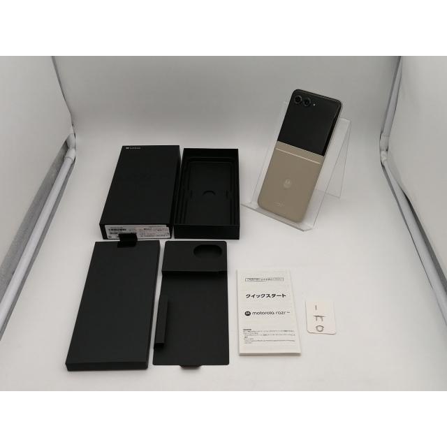 中古】MOTOROLA SoftBank 【SIMフリー】 motorola razr 50s サンド