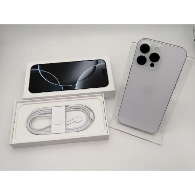 【中古】Apple 国内版 【SIMフリー】 iPhone 16 Pro Max 256GB ホワイトチタニウム MYWH3J/A【なんば】保証期間１ヶ月【ランクB】の画像