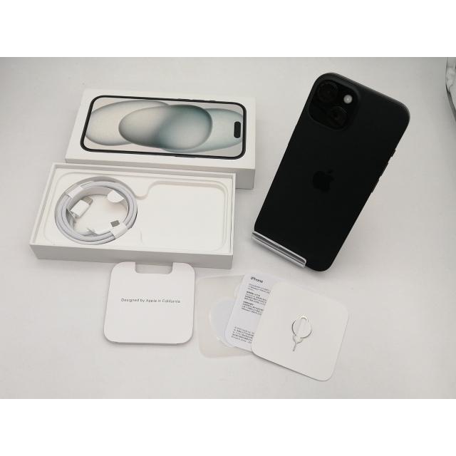【中古】Apple 国内版 【SIMフリー】 iPhone 15 256GB ブラック MTMN3J/A【なんば】保証期間１ヶ月【ランクC】の画像