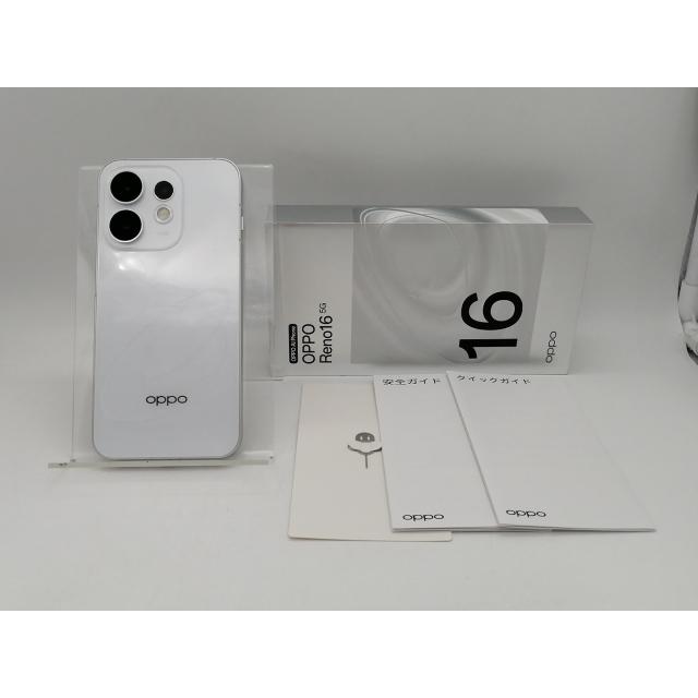 中古】Oppo 【SIMフリー】 OPPO Reno16 5G ポップホワイト 12GB 256GB