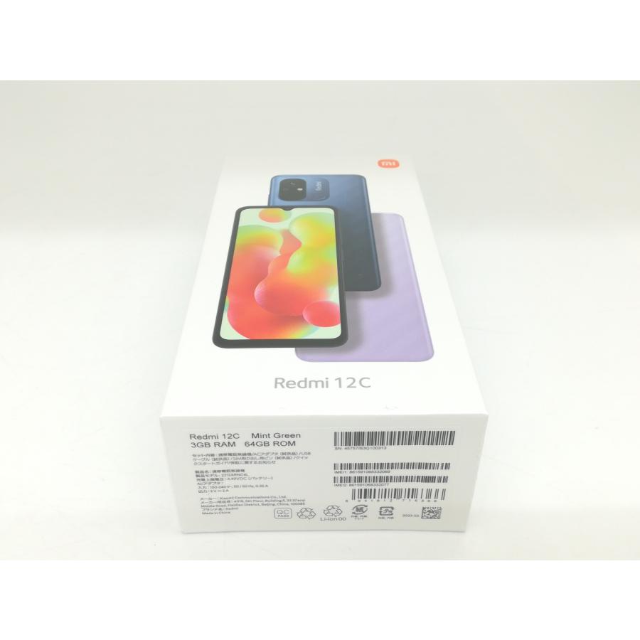 通販 Redmi 12C ミントグリーン 64GB 3GB 新品 未使用 未開封