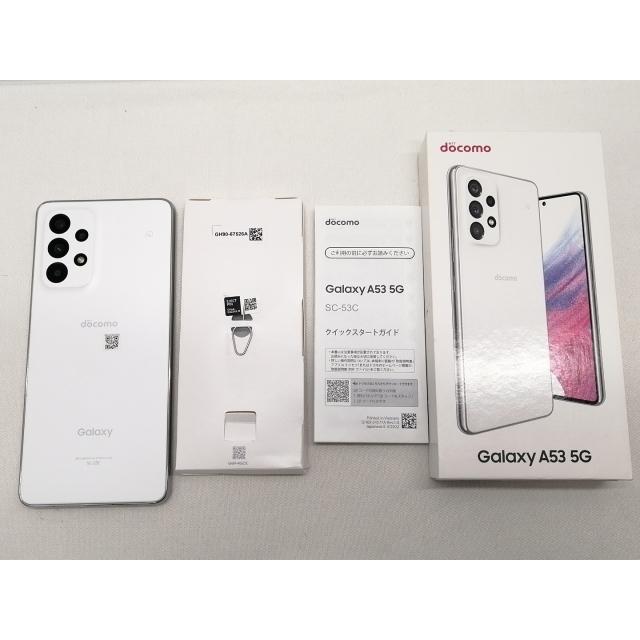 中古】SAMSUNG docomo 【SIMフリー】 Galaxy A53 5G オーサムホワイト