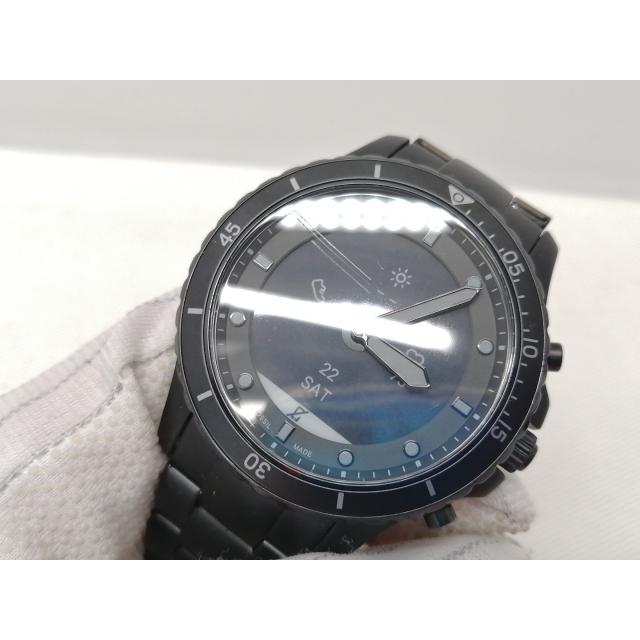 【中古】Fossil FB-01 ハイブリッドスマートウォッチHR 44mm FTW7017 ブラックステンレススチール【仙台駅東口】保証期間 ...