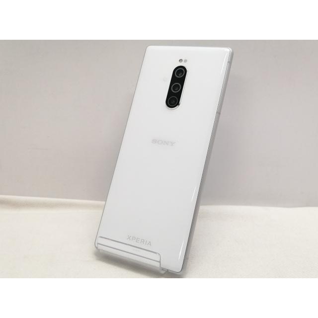 中古】SONY au 【SIMロック解除済み】 Xperia 1 SOV40 ホワイト【仙台