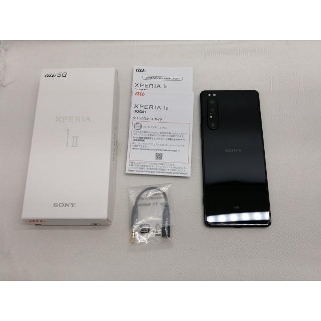 中古】SONY au 【SIMロック解除済み】 Xperia 1 II ブラック 8GB 128GB