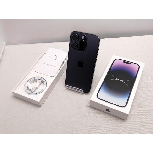 【中古】Apple 国内版 【SIMフリー】 iPhone 14 Pro 256GB ディープパープル MQ1E3J/A【仙台駅東口】保証期間１ヶ月【ランクB】の画像