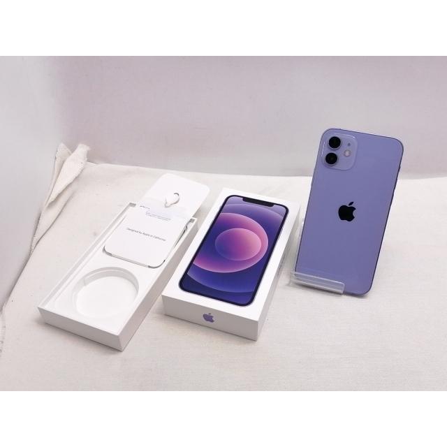 【中古】Apple SoftBank 【SIMロック解除済み】 iPhone 12 128GB パープル MJNJ3J/A【仙台駅東口】保証期間１ヶ月【ランクC】の画像