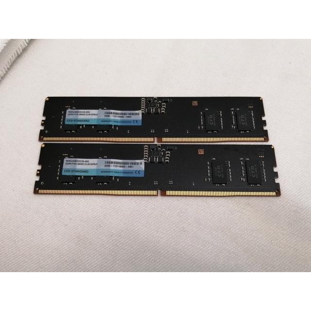 【動作確認済み】DDR5-4800 8GBメモリ2枚セット 増設メモリ 16GB （8GB×2枚組） DDR5 4800MHz PC5-4800 CL40 262pin