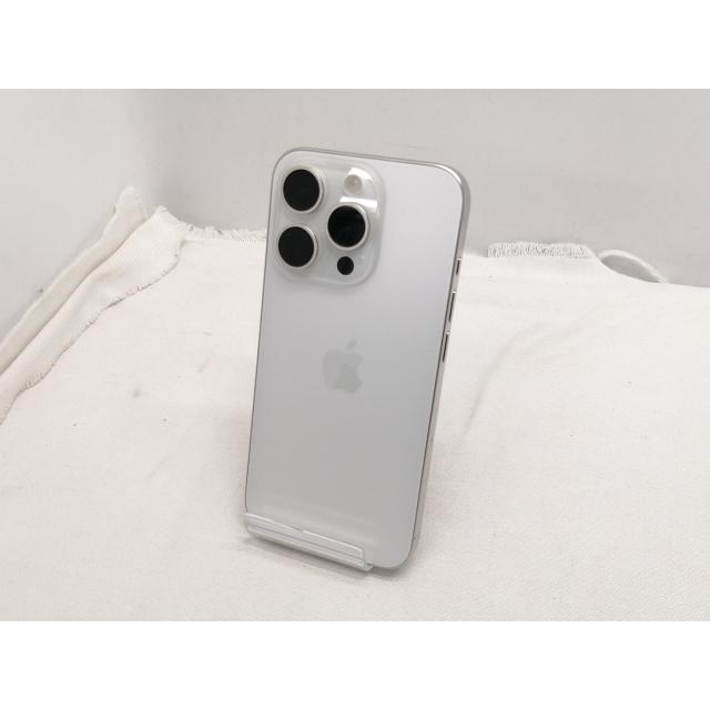 【中古】Apple au 【SIMフリー】 iPhone 15 Pro 128GB ホワイトチタニウム MTU83J/A【仙台駅東口】保証期間１ヶ月【ランクA】の画像