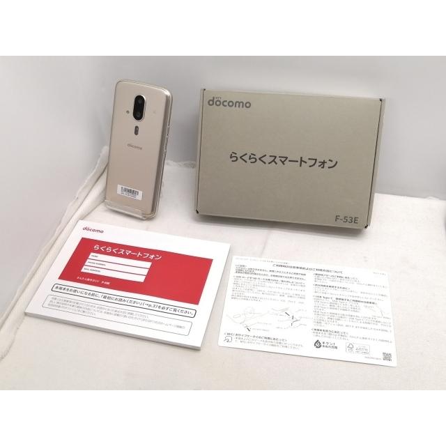 中古】FCNT docomo 【SIMフリー】 らくらくスマートフォン ゴールド