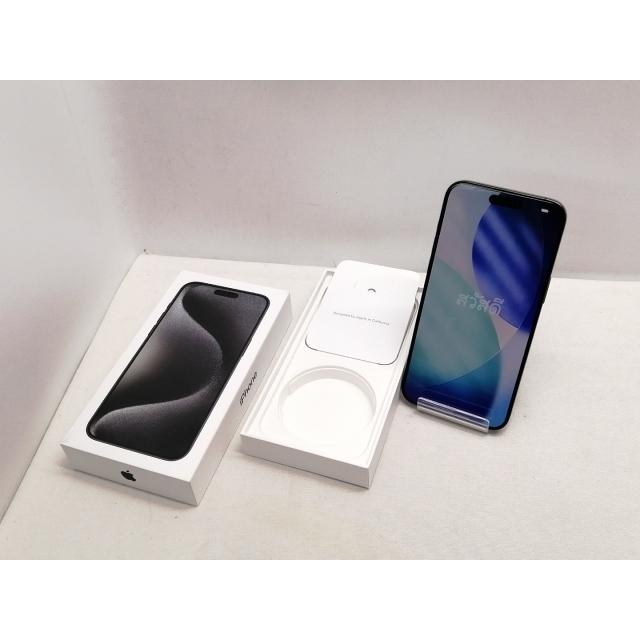 【中古】【赤ロム保証あり】Apple au 【SIMフリー】 iPhone 15 Pro Max 256GB ブラックチタニウム MU6P3J/A【高崎モントレー】保証期間１ヶ月【ランクA】の画像