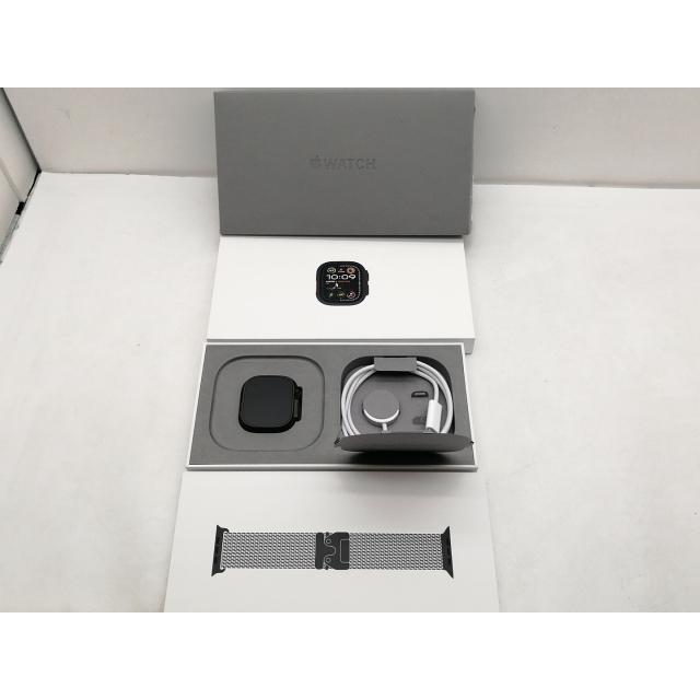 【中古】Apple Watch Ultra2 49mm Cellular ブラックチタニウムケース/ブラックチタニウムミラネーゼループ (M) MX5U3J/A【仙台イービーンズ】保証期間１ヶ月の画像