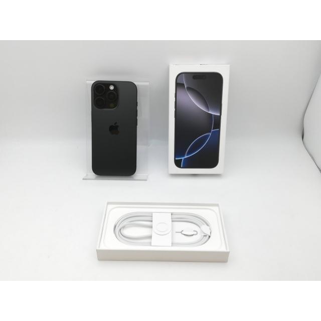 【中古】Apple 国内版 【SIMフリー】 iPhone 16 Pro 128GB ブラックチタニウム MYMV3J/A【中野】保証期間１ヶ月【ランクA】の画像