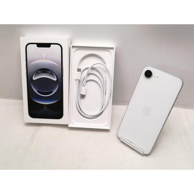 【中古】Apple au 【SIMフリー】 iPhone 16e 128GB ホワイト MD1R4J/A【仙台駅東口】保証期間１ヶ月【ランクA】の画像