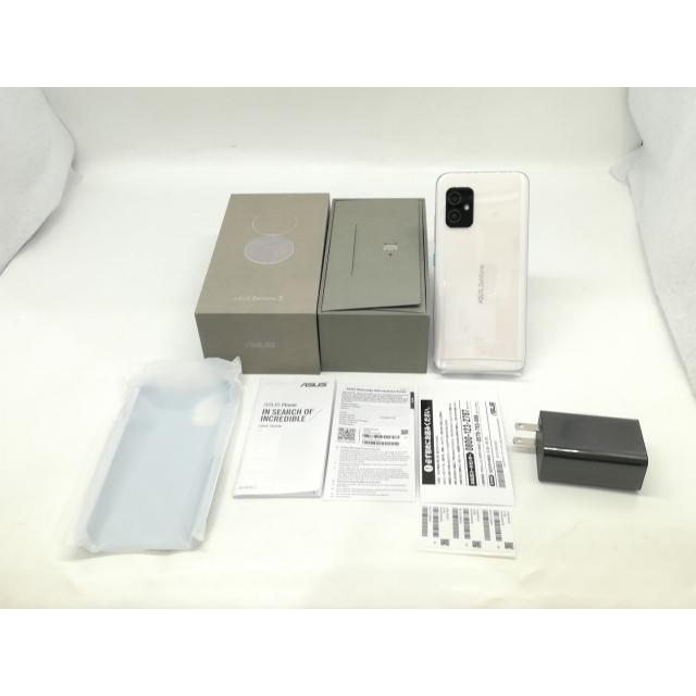 中古】ASUS 国内版 【SIMフリー】 Zenfone 8 ムーンライトホワイト 8GB 