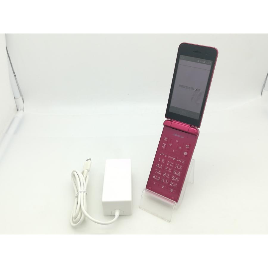 中古】KYOCERA docomo 【SIMフリー】 DIGNOケータイ レッド KY-42C