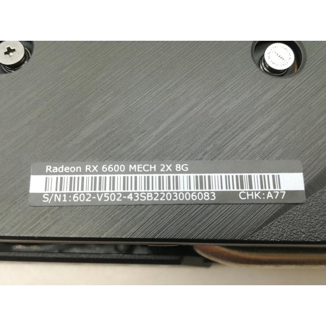 中古】MSI Radeon RX 6600 MECH 2X 8G RX6600/8GB(GDDR6)/PCI-E【熊本