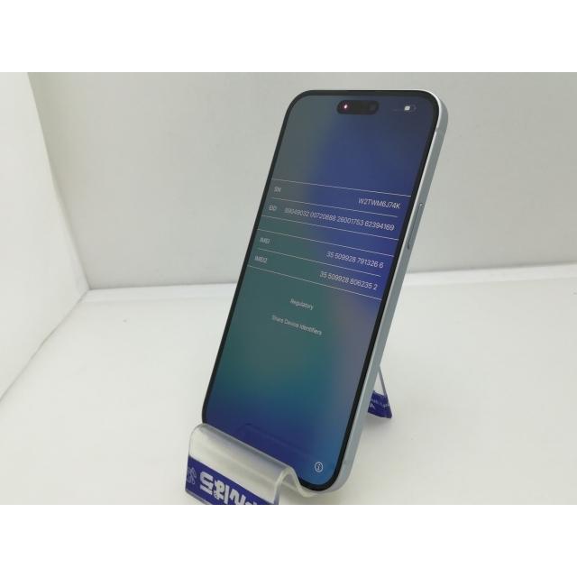 【中古】Apple 国内版 【SIMフリー】 iPhone 15 Plus 256GB ブルー MU0N3J/A【大須】保証期間１ヶ月【ランクA】の画像